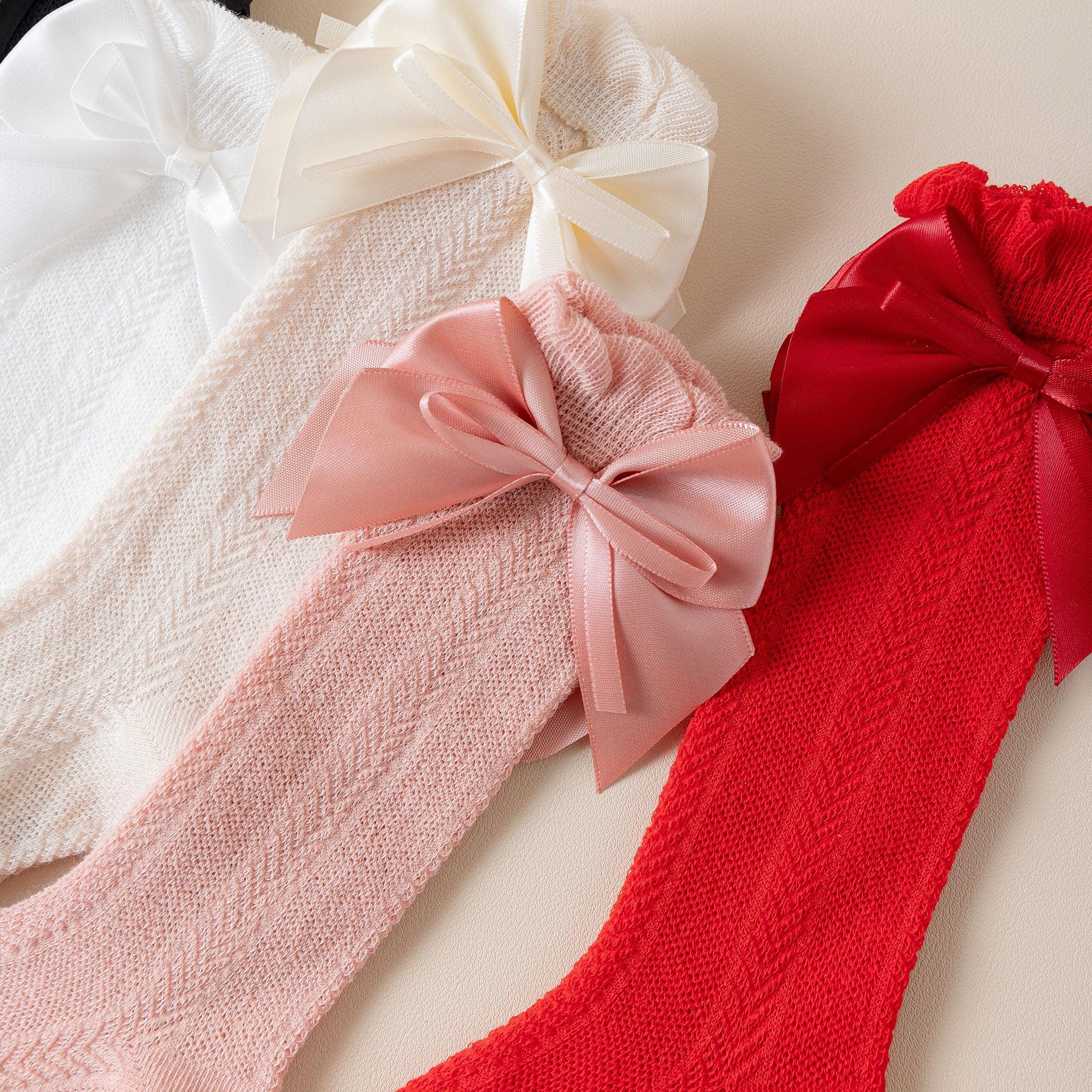 Pinecub Soft Cotton Baby Knee-High Socks with Bow - Wholesale Bulk Orders