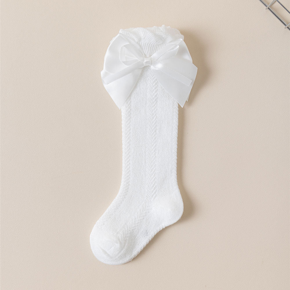 Pinecub Soft Cotton Baby Knee-High Socks with Bow - Wholesale Bulk Orders