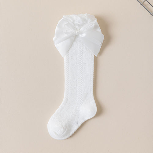 Pinecub Soft Cotton Baby Knee-High Socks with Bow - Wholesale Bulk Orders