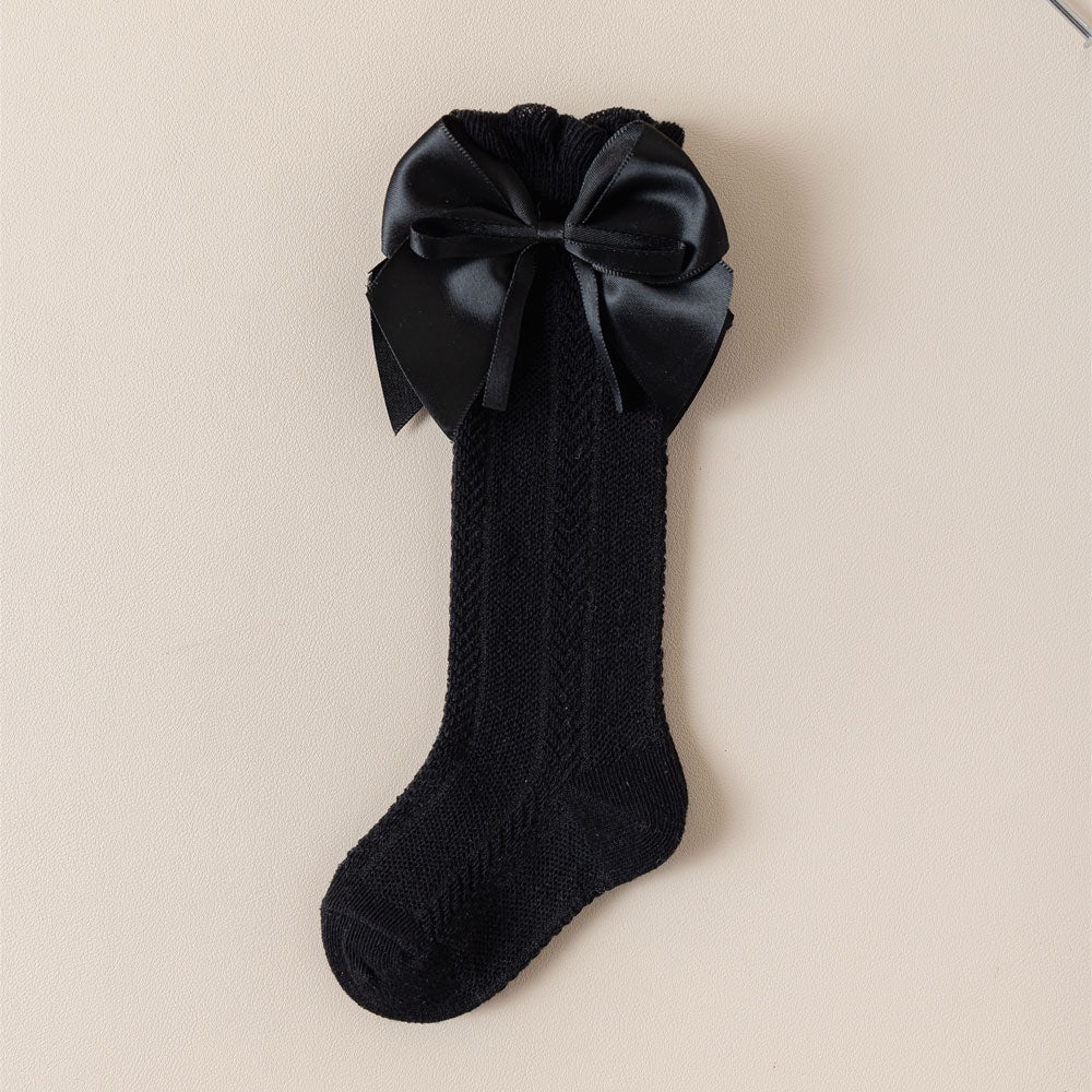 Pinecub Soft Cotton Baby Knee-High Socks with Bow - Wholesale Bulk Orders