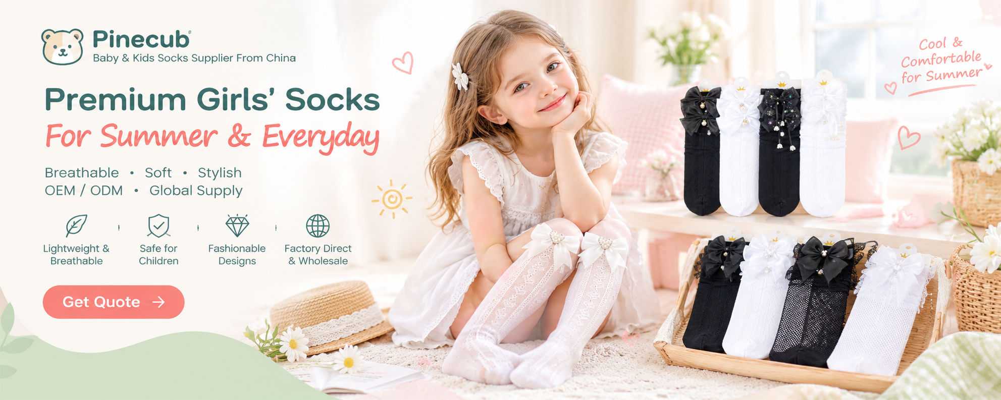 Girls Summer Lace Socks Wholesale
